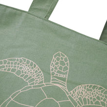 Afbeelding in Gallery-weergave laden, Duurzame shopper met rits Trendy Turtle biologisch katoen detailfoto materiaal
