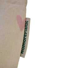 Afbeelding in Gallery-weergave laden, Duurzame tas met rits gerecycled katoen Pink Hearts detailfoto