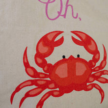 Afbeelding in Gallery-weergave laden, Duurzame tas met rtis gerecycled katoen Oh Crab detailfoto krab