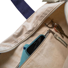 Afbeelding in Gallery-weergave laden, Shopper Indigo Blue biologisch katoen detailfoto rits en binnenvak