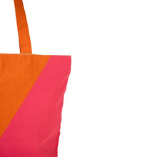 Afbeelding in Gallery-weergave laden, Shopper Magenta Orange 100 procent biologisch katoen detailfoto