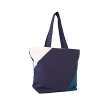Afbeelding in Gallery-weergave laden, Shopper met rits Indigo Blue biologisch katoen