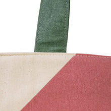 Afbeelding in Gallery-weergave laden, Shopper met rits biologisch katoen Pinky Green detailfoto rmateriaal