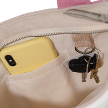 Afbeelding in Gallery-weergave laden, Tote bag met rits Flower Power foto binnenkant tas