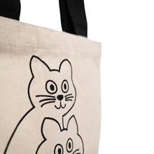 Afbeelding in Gallery-weergave laden, duurzame tote bag met rits cut cats detailfoto