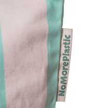 Afbeelding in Gallery-weergave laden, Strandtas_shopper biologisch katoen MINT detailfoto
