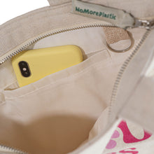 Afbeelding in Gallery-weergave laden, Tote bag met rits Good Vibes foto binnenvak met rits
