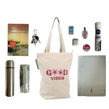Afbeelding in Gallery-weergave laden, tote_bag_good_vibes_voor_essentiele_spullen_voor_school
