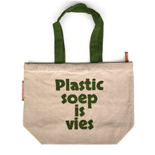 Afbeelding in Gallery-weergave laden, NoMorePlastic Shopper Plastic Soep Is Vies Bedrukken tassen
